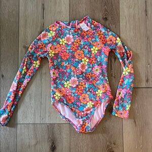 Cat & Jack Pink Rashguard Swimsuit